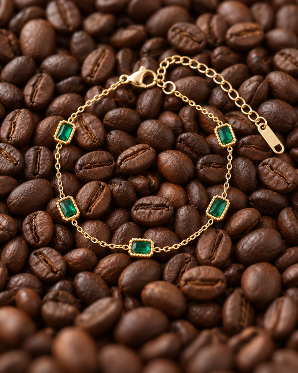 Bracelet Emeline – Pierres émeraude