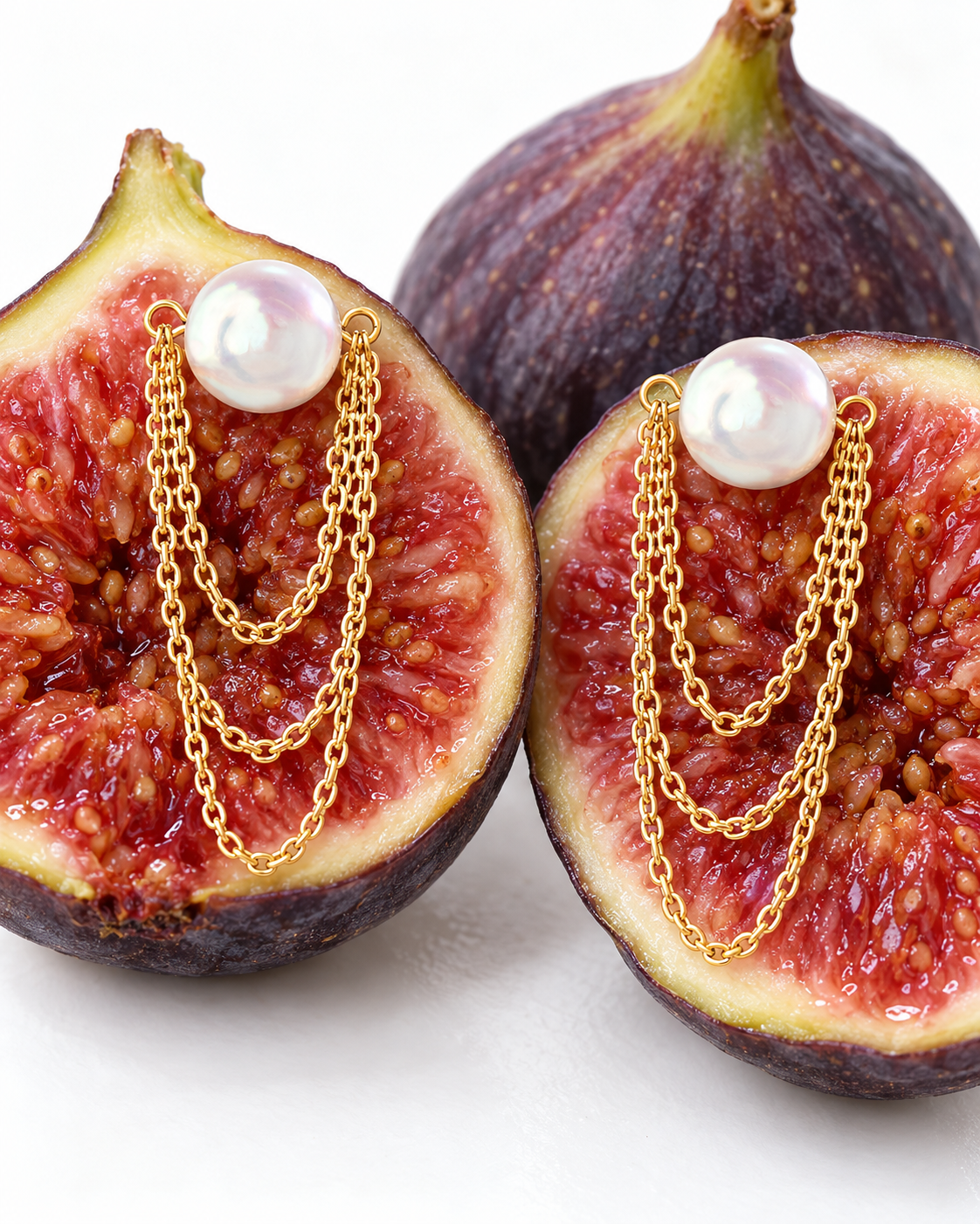 Boucles d’oreilles Margot – Perle et chaînes