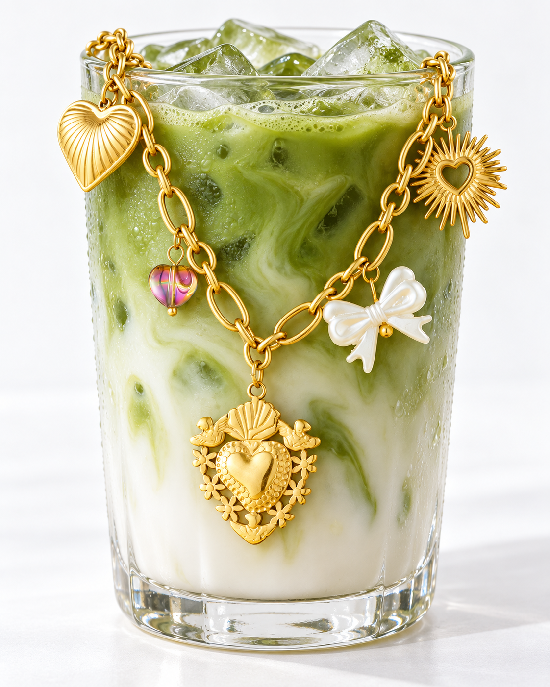 Collier Mathilde – Breloques Ex-voto et nœud