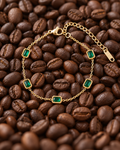 Bracelet Emeline – Pierres émeraude