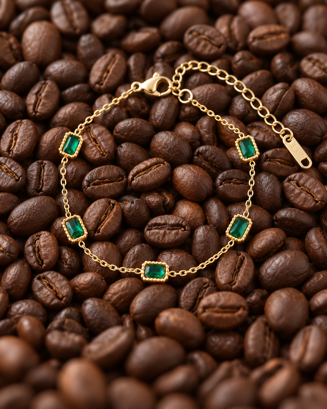 Bracelet Emeline – Pierres émeraude
