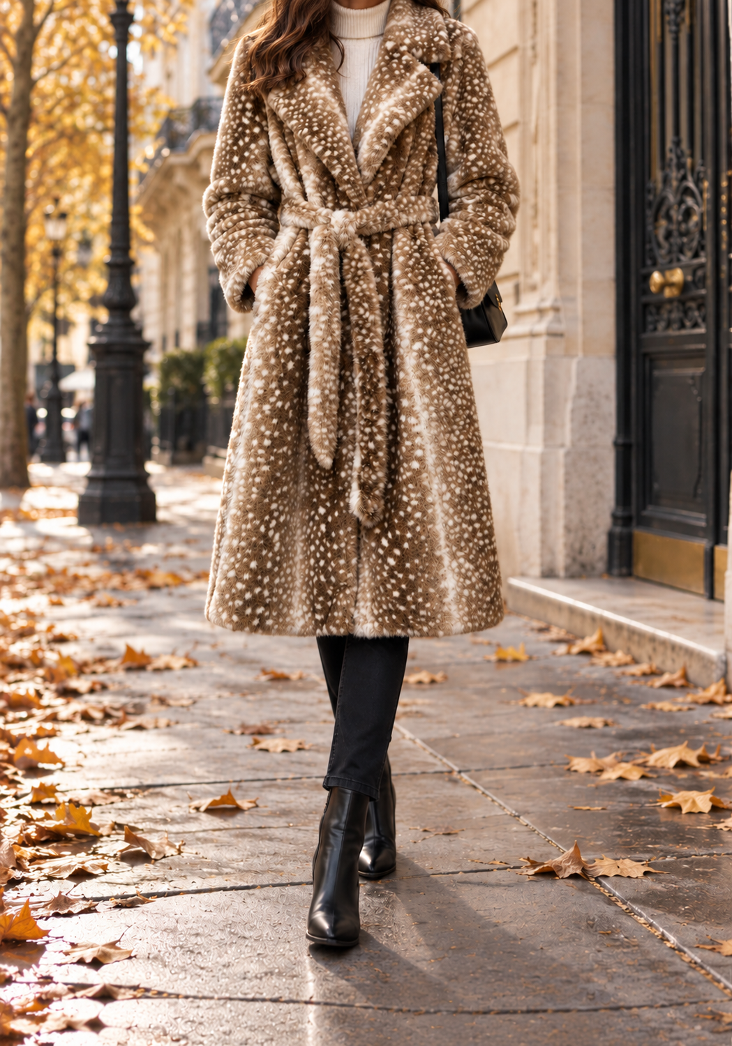 Manteau motif biche Bambi